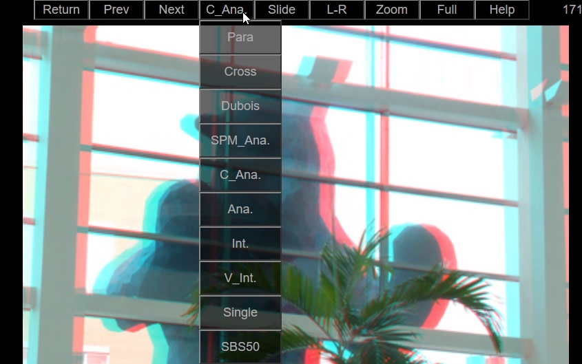Anaglyph Menu