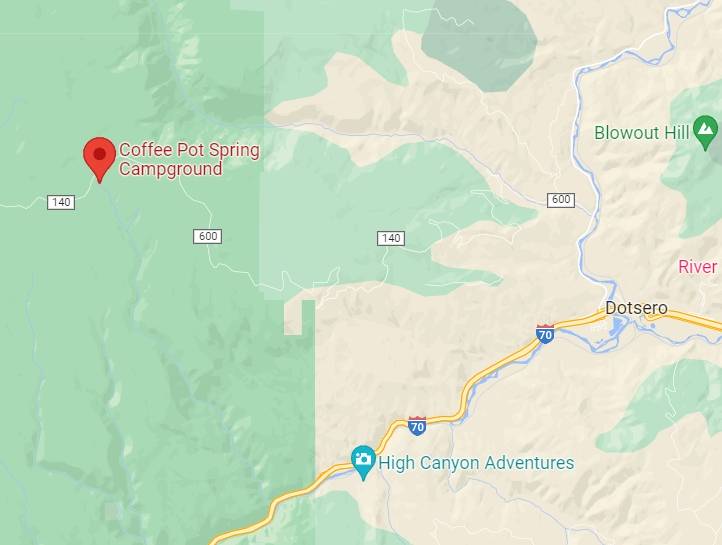 Map to Limonite Collecting Area